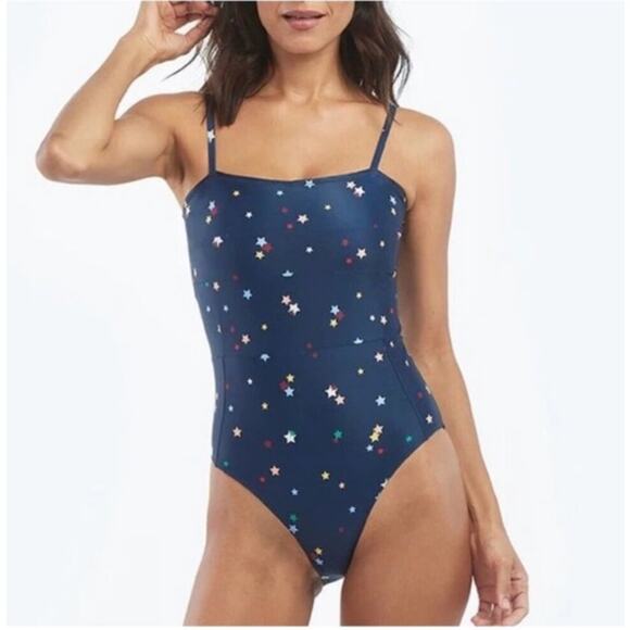 Summersalt Oasis Navy Stars Swim Bathing Suit Womens Size 4 Blue - Picture 1 of 13